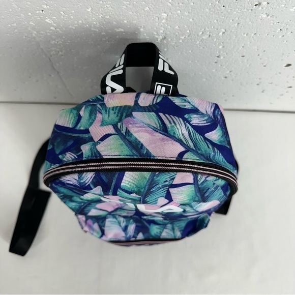Fila Navy Blue and Pink Floral Backpack - Picture 5 of 16